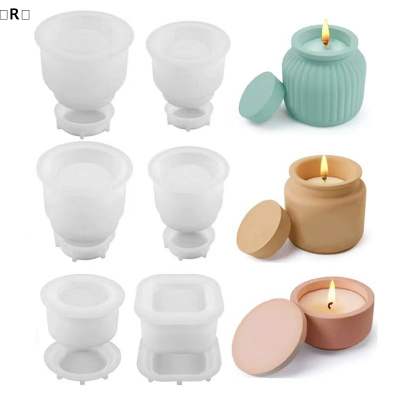Candle Making Jars With Lids - 〔R〕1set DIY Candle Jar Silicone Mold