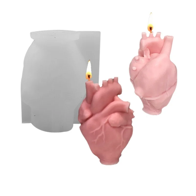 Candle Making Kit Diy - DIY Human Heart Silicone Candle Molds