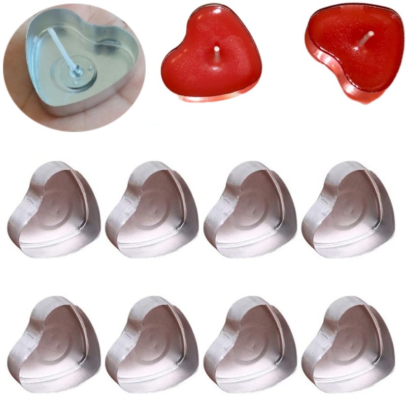 100 Sets Heart shaped Empty Al - Candle Making Kit Diy 评论和价格
