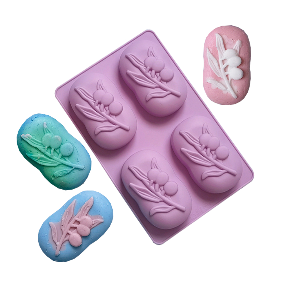 4 Cavities Oval Olive Tree Sil - Candle Making Kit Diy 评论和价格