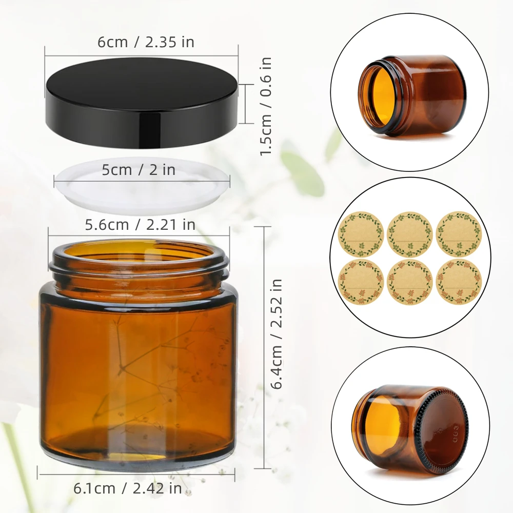 Glass Candle Jars, 4oz Amber R - Candle Making Jars With Lids 评论和价格