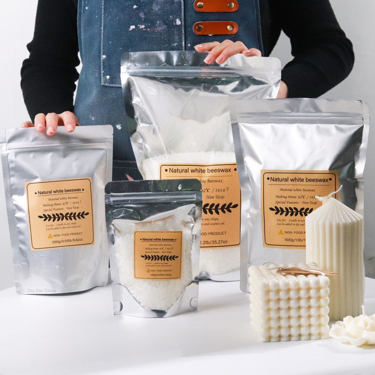 White Beeswax Pure Natural Gra - Candle Making Kit Beeswax 评论和价格