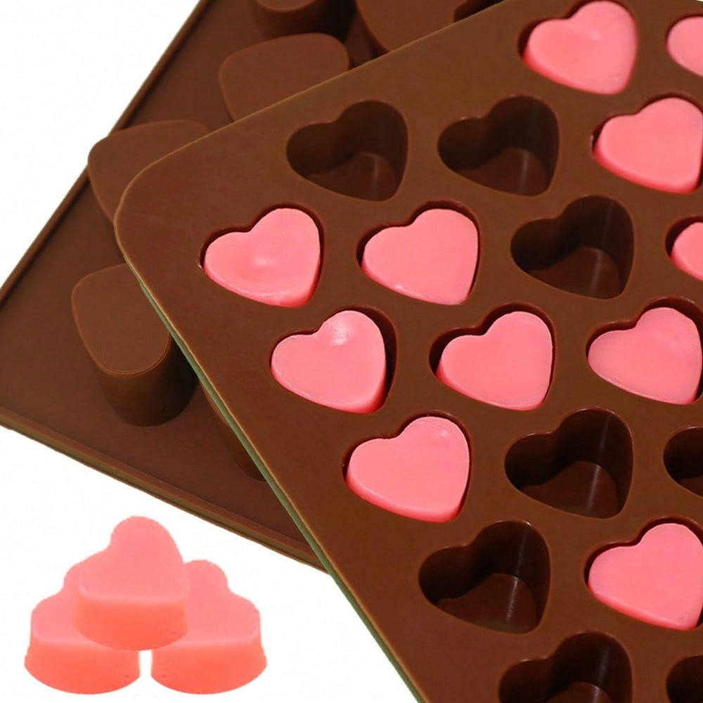 2pcs/set Heart-shaped Coffee B - Soy Wax Pillar Blend 评论和价格