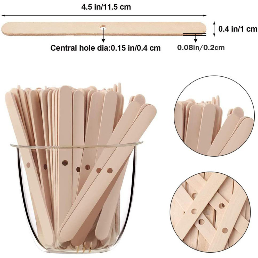 50pcs Wooden Wax Core Holder S - Soy Wax Pillar Blend 评论和价格