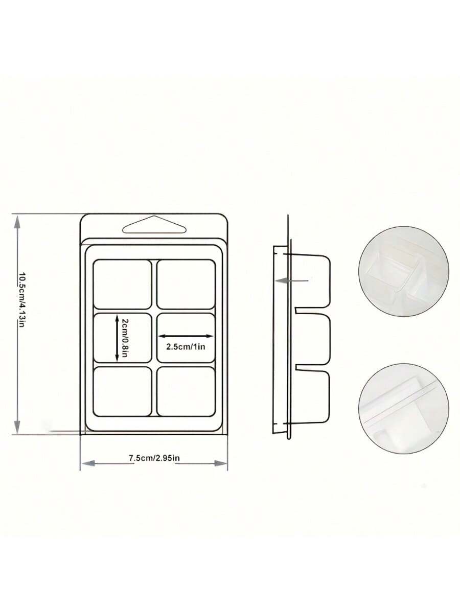 12/24 Pieces Rectangular 6-Hol - Candle Making Video 评论和价格