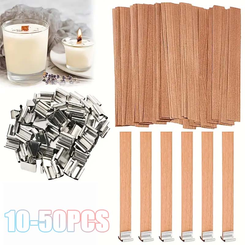 Natural Wooden Candle Wicks wi - Soy Wax Pillar Blend 评论和价格