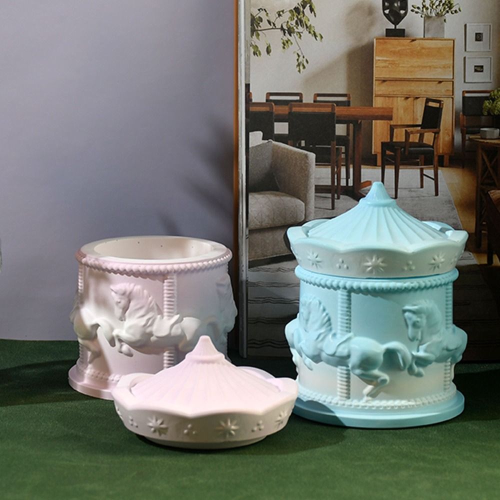 Cute Style with Lids Carousel  - Candle Making Jars With Lids 评论和价格