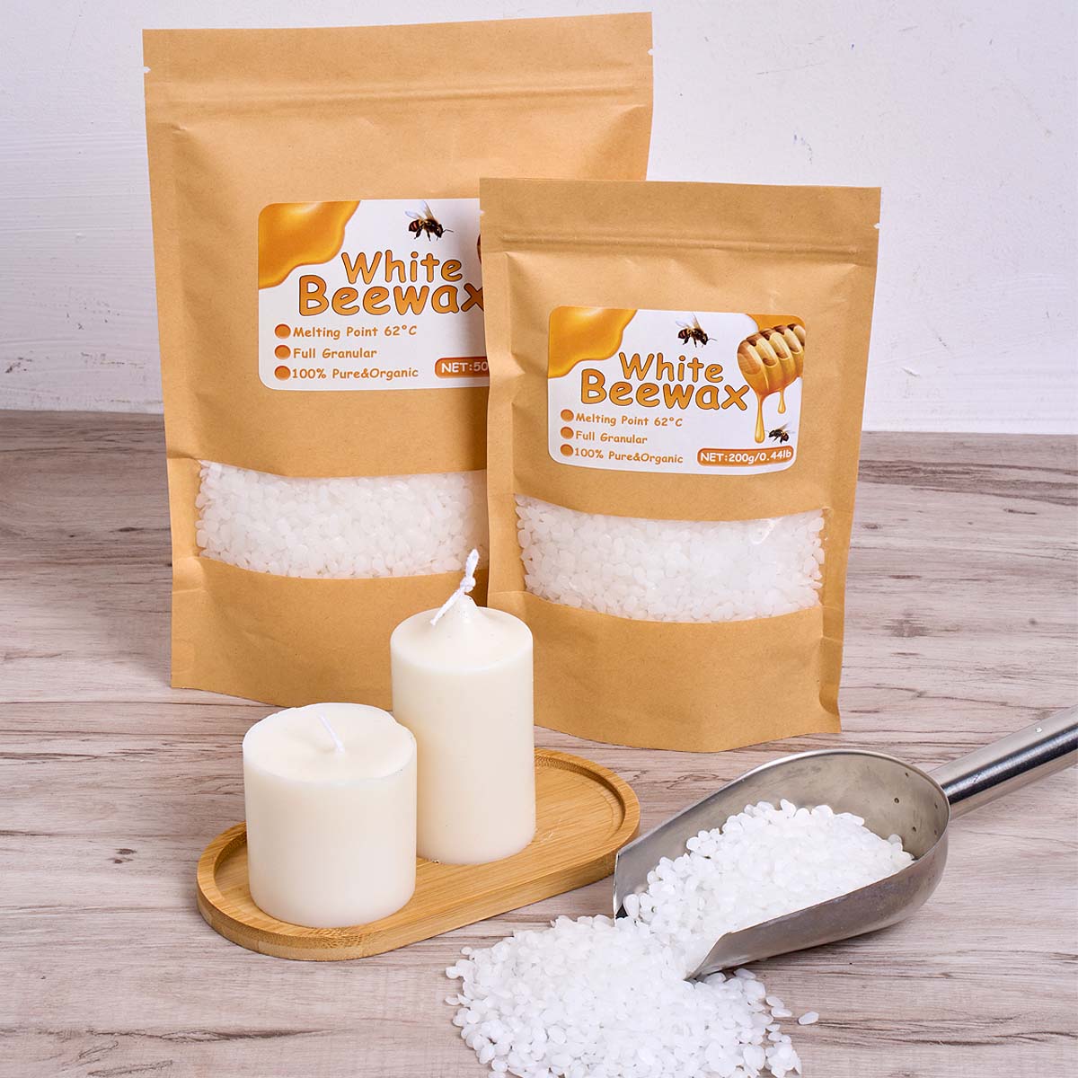 1000g White Beeswax DIY Candle - Candle Making Kit Beeswax 评论和价格