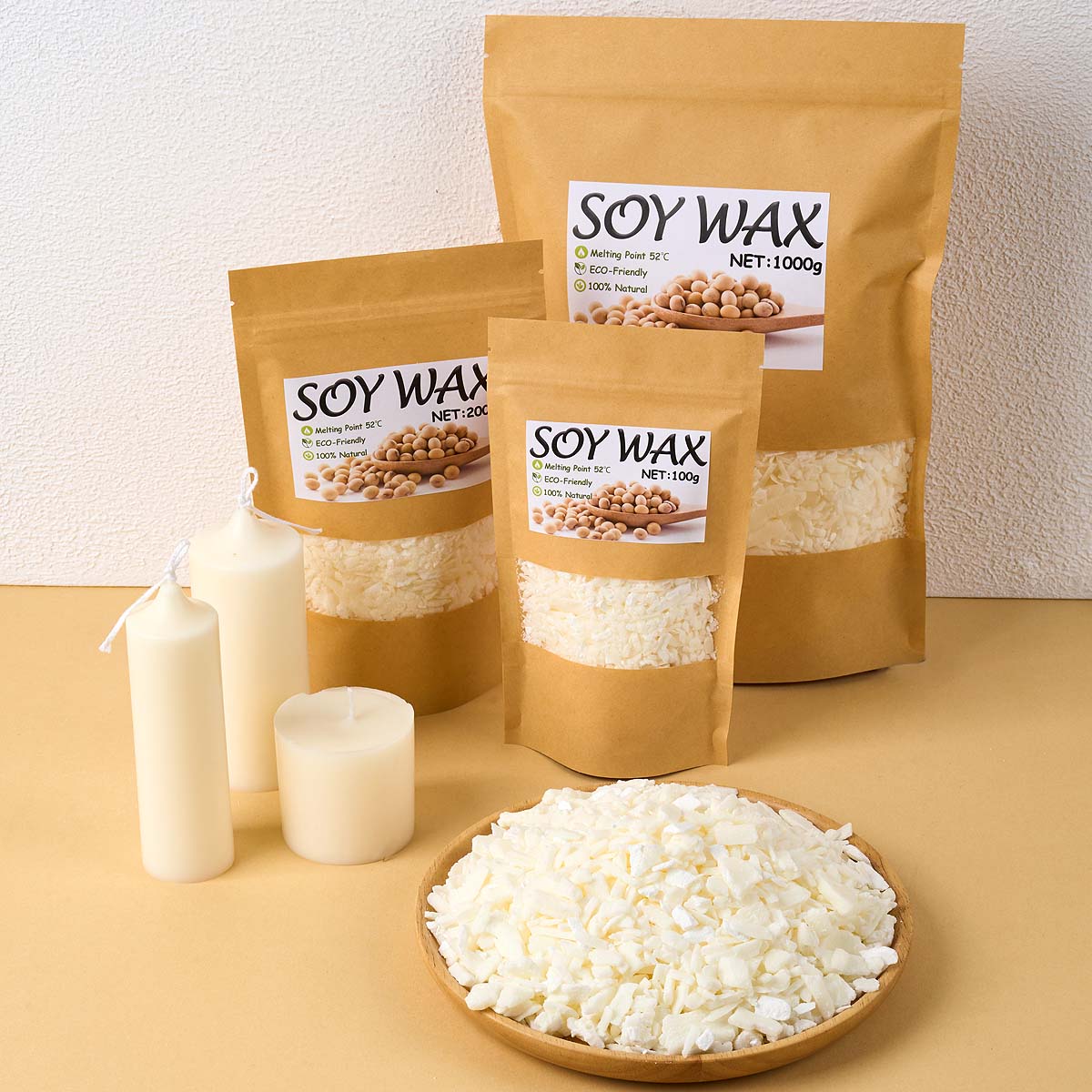 1 Pounds Pure White Soy Wax Fo - Candle Making Kit Diy 评论和价格