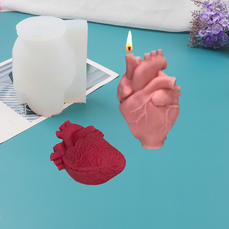 DIY Human Heart Silicone Candl - Candle Making Kit Diy 评论和价格