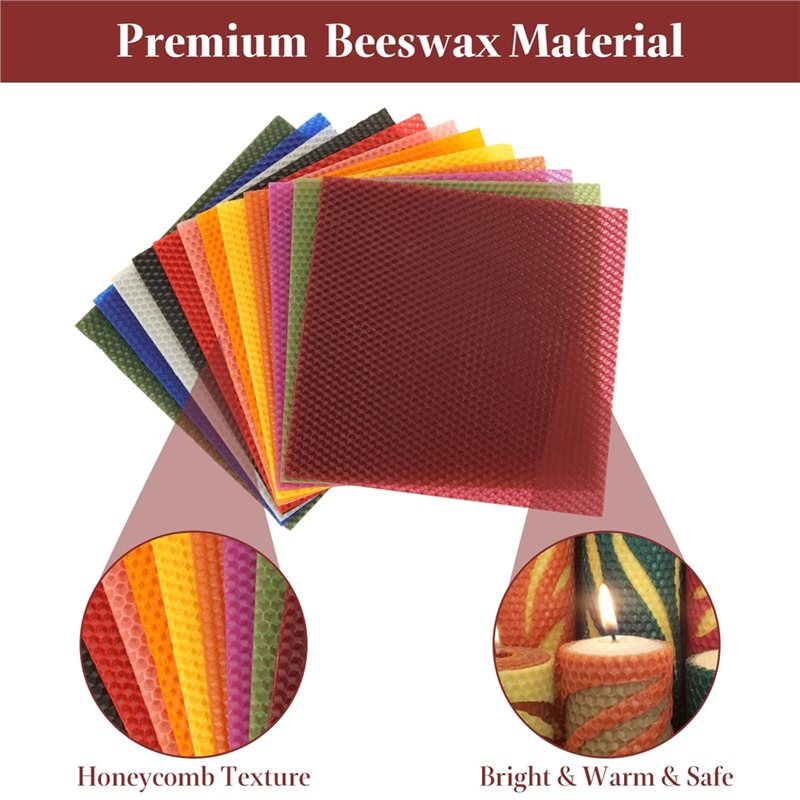 AT21-Bee Swax Sheets(24Pcs), 8 - Candle Making Kit Beeswax 评论和价格