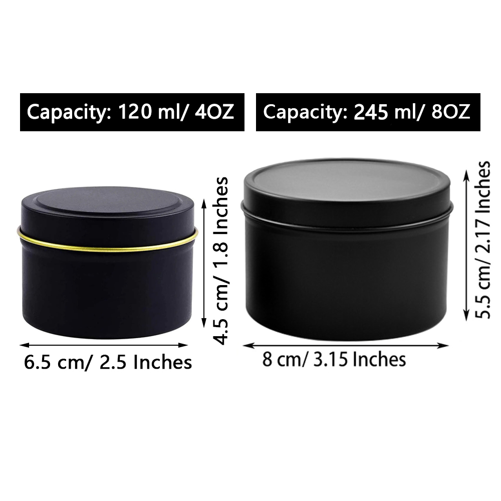 4oz/ 8oz Candle tins with lids - Candle Making Jars With Lids 评论和价格