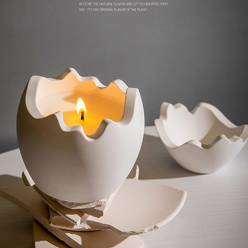 1Set Egg Shape Silicone Mold w - Candle Making Jars With Lids 评论和价格