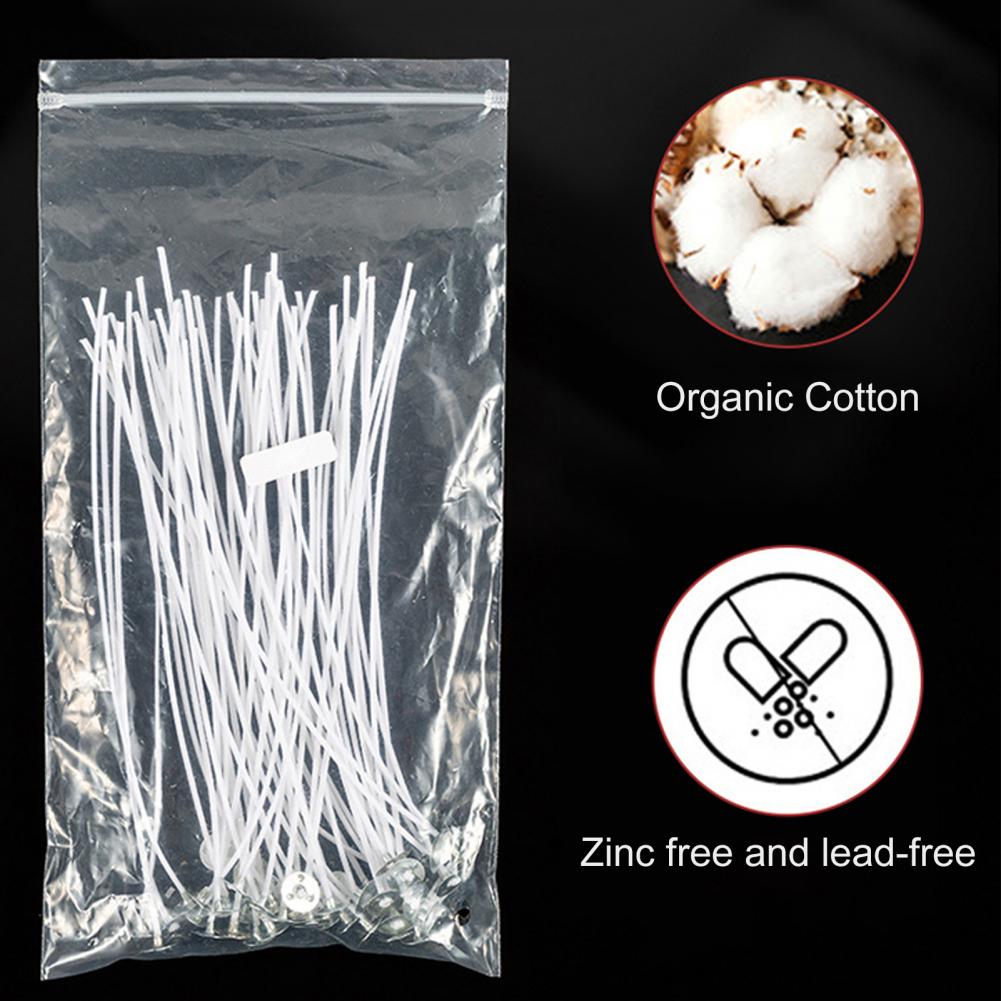 50Pcs 10/12/14/16cm Cotton Can - Candle Making Kit Beeswax 评论和价格