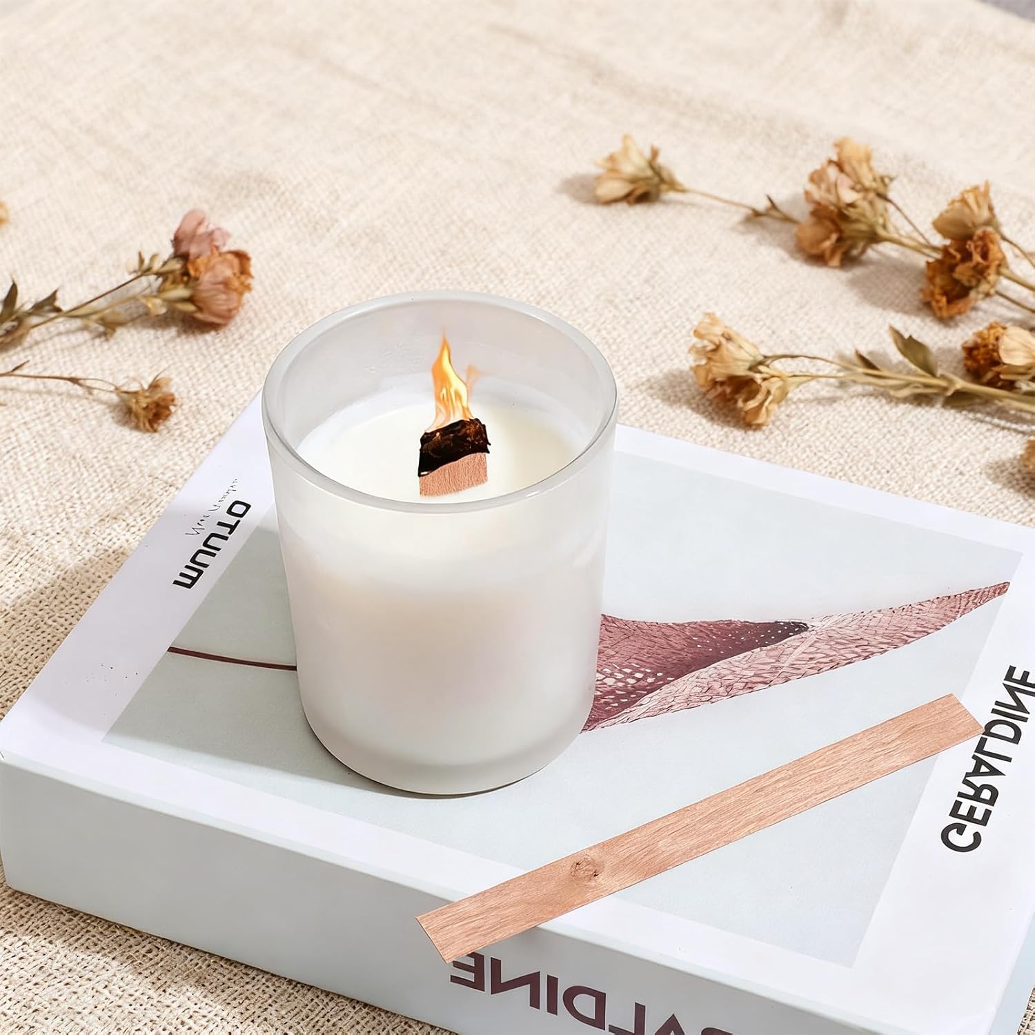 60Pcs Wood Wicks for Candles M - Soy Wax Pillar Blend 评论和价格