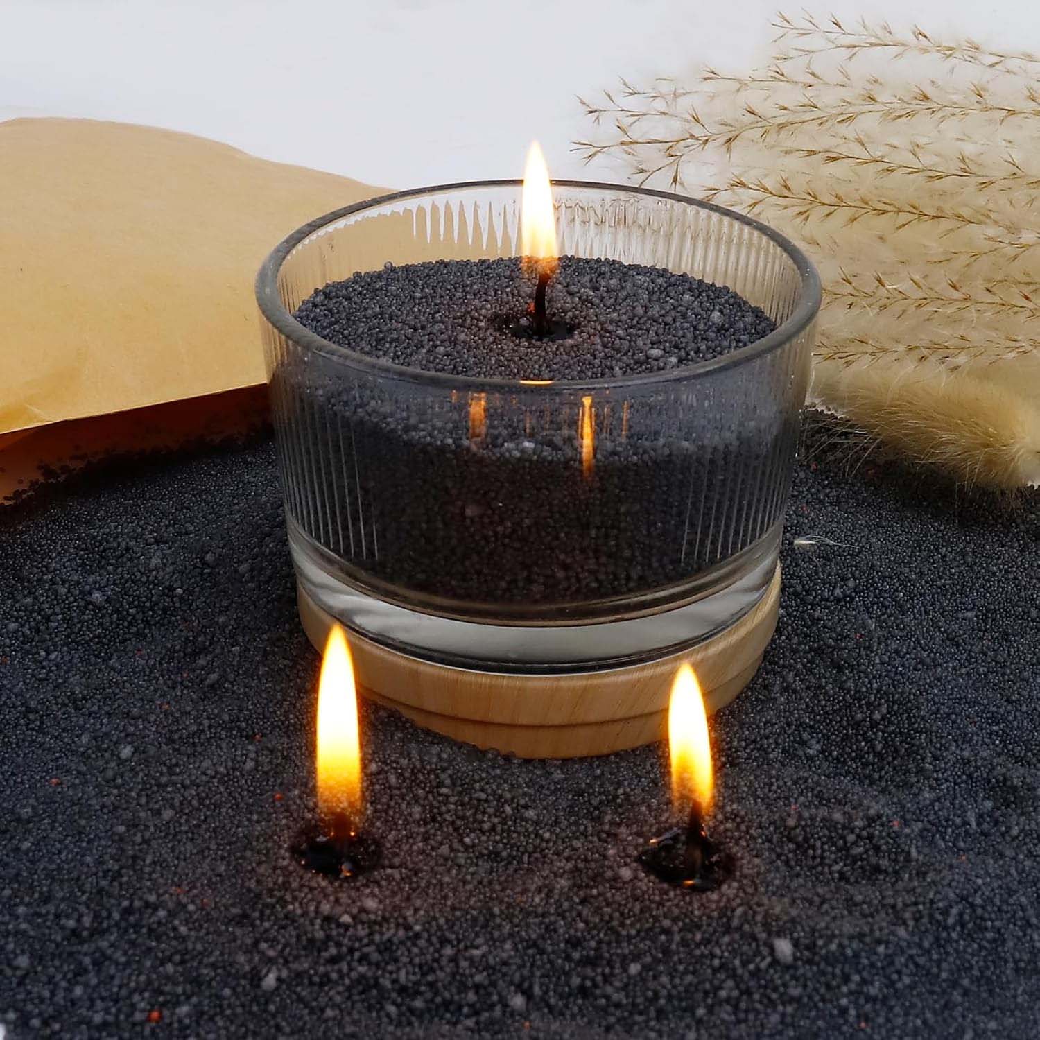 Black Candle Sand with Wick, 2 - Candle Making Video 评论和价格