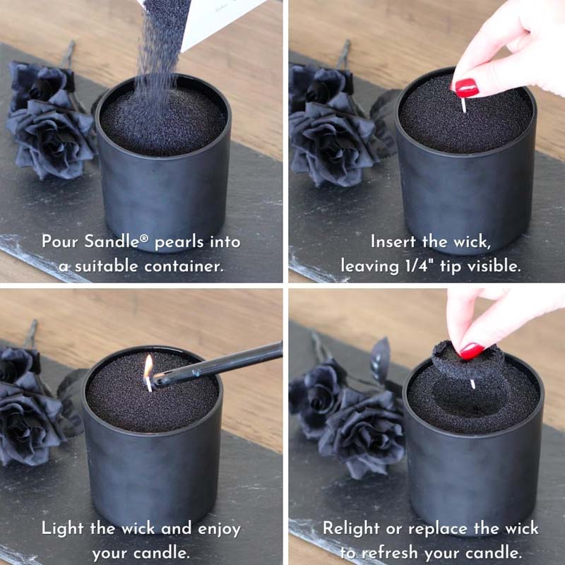 Black Candle Sand with Wick, 2 - Candle Making Video 评论和价格