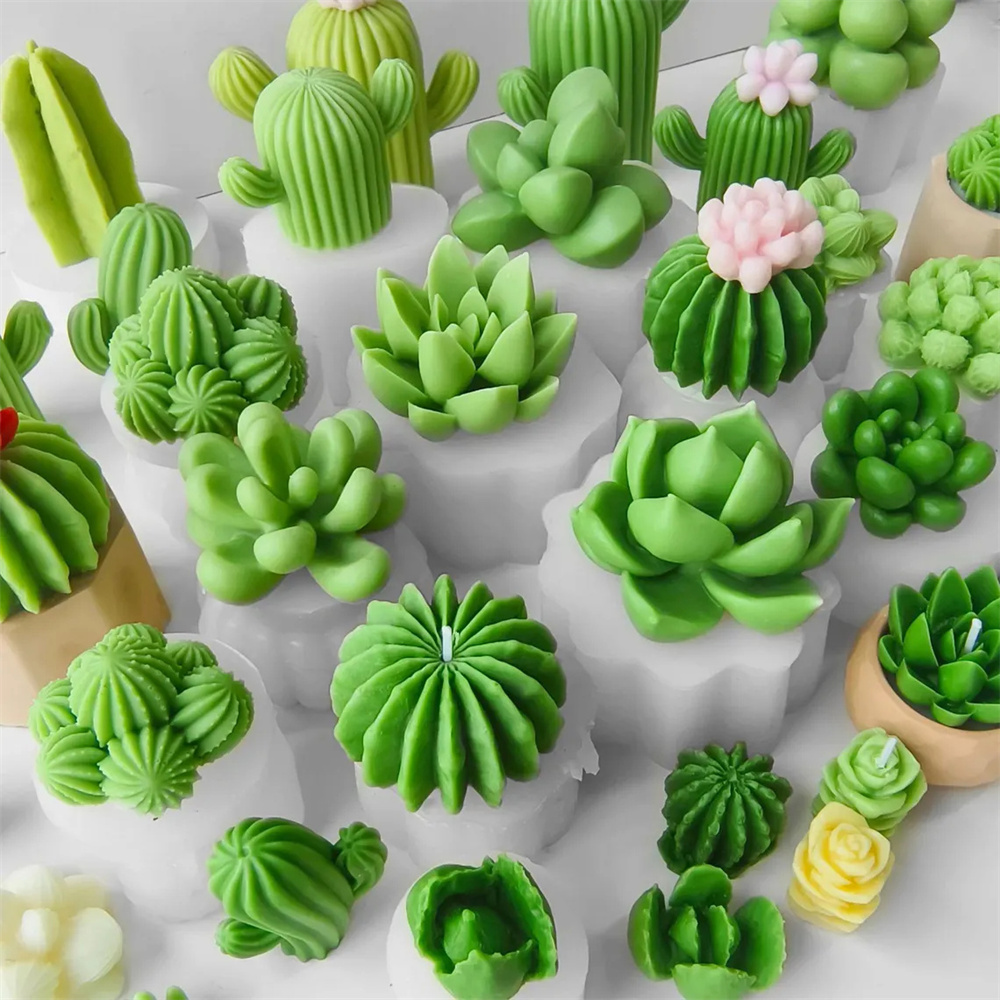 6pcs Succulent Silicone Candle - Candle Making Video 评论和价格