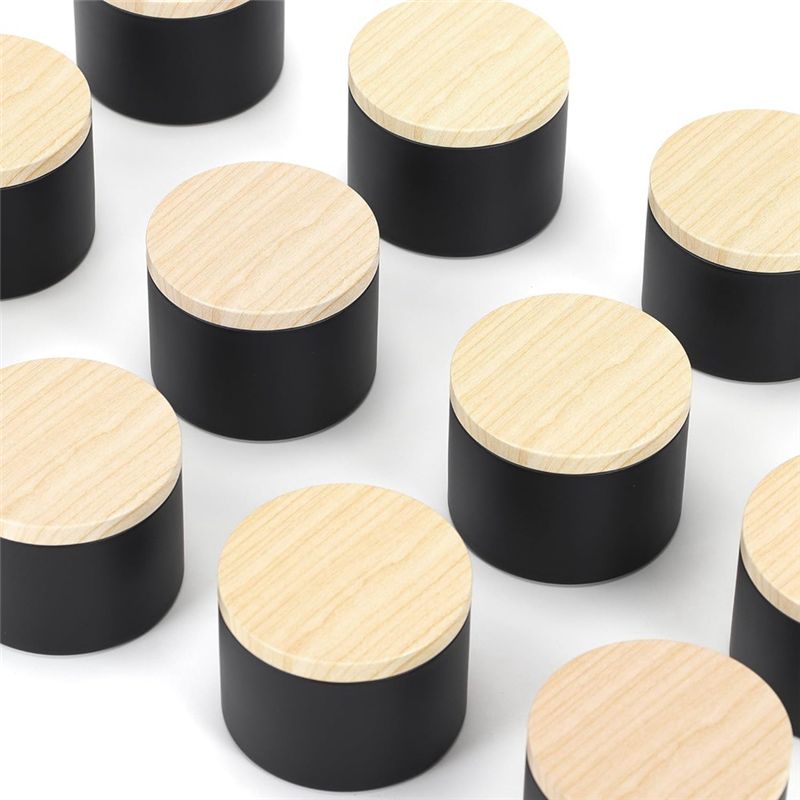 24 Pack 4 Oz Black Candle Tins - Candle Making Jars With Lids 评论和价格