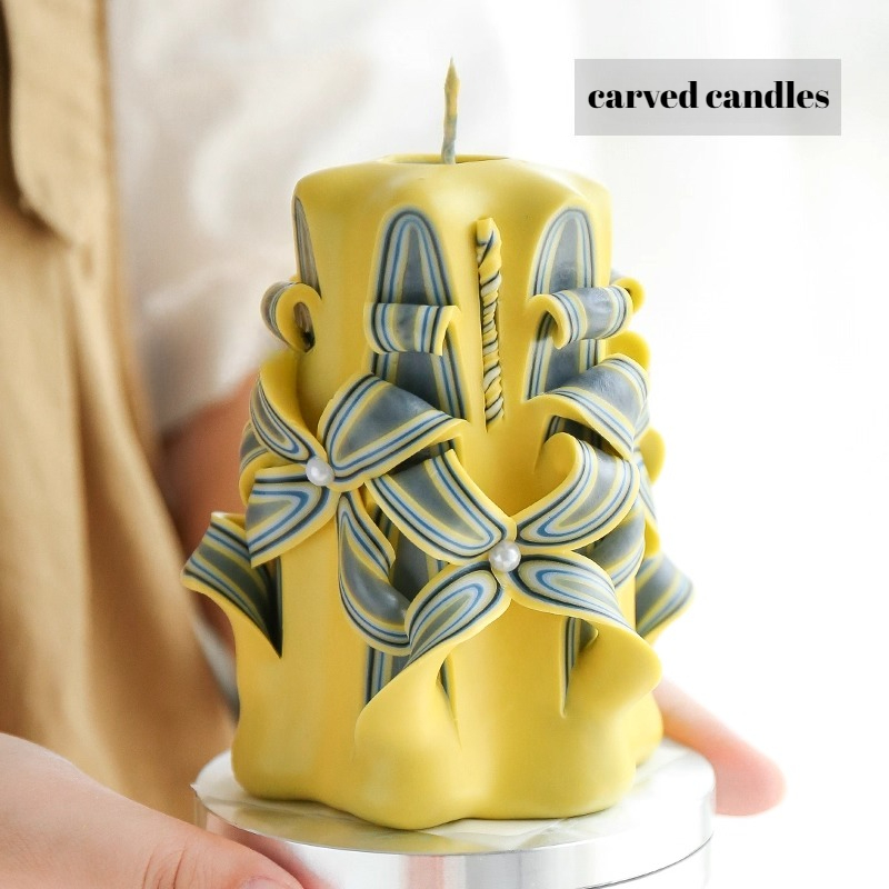 1KG Carved Scented Candle Raw  - Candle Making Raw Material 评论和价格