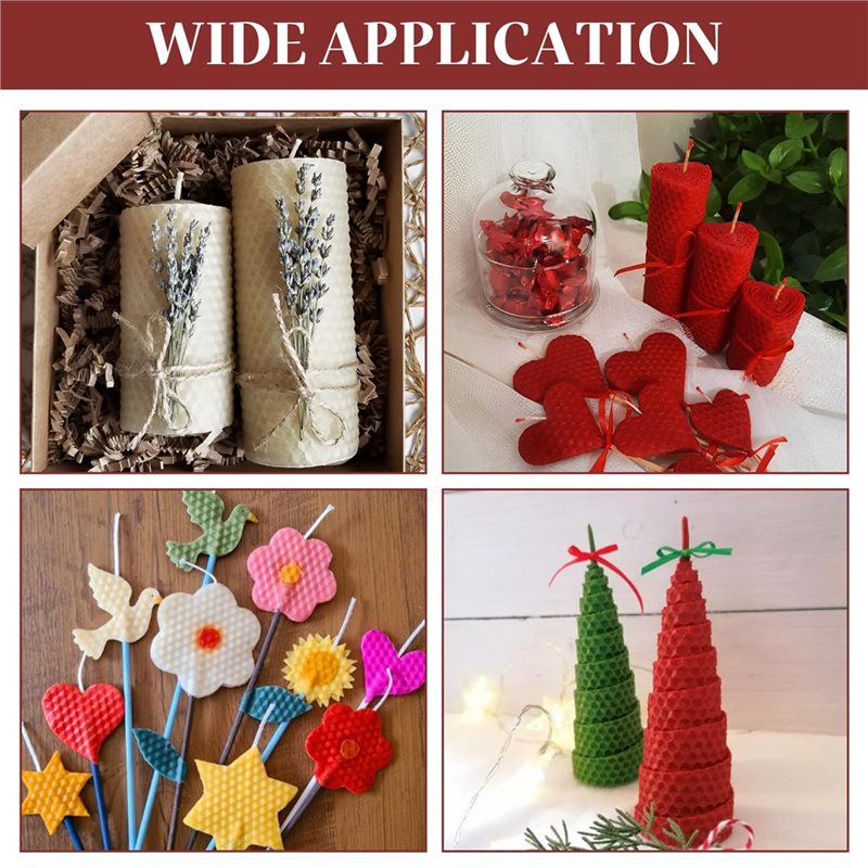 24Pcs 8x8 Inch Beeswax Sheets  - Candle Making Kit Beeswax 评论和价格